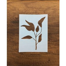 Piktura Kır Çiçeği, Floral, Botanik, Yaprak Minimalist Stencil Serisi No.20