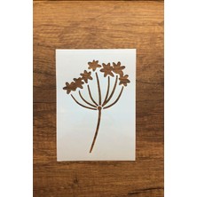 Piktura Kır Çiçeği, Floral, Botanik, Yaprak Minimalist Stencil Serisi No.11