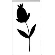 Piktura Kır Çiçeği, Floral, Botanik, Yaprak Minimalist Stencil Serisi No.7