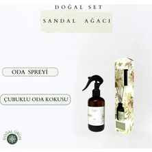 La Melisse Fragrances Doğal Sandal Ağacı Sprey Oda ve Çamaşır, Kumaş Kokusu 250 ml ve Çubuklu Bambu Oda Kokusu 50 ml