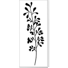 Piktura Kır Çiçeği, Floral, Botanik, Yaprak Minimalist Stencil Serisi No.16