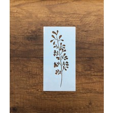 Piktura Kır Çiçeği, Floral, Botanik, Yaprak Minimalist Stencil Serisi No.16