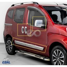 Ebal Oto Peugeot Bipper 3'lü Krom Set Yan Kapı Çıtası+Kapı Kolu+ Ayna Kapağı Paslanmaz Çelik