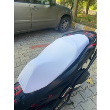 Scooter Universal  Her Modele Uyumlu Koltuk Kılıfı Düz Beyaz Kaliteli