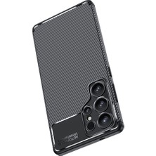 Pilanix Samsung Galaxy S25 Ultra Kılıf Karbon Desenli Lux Negro Silikon