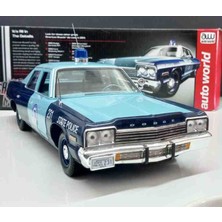 AutoWorld Dianomi Autoworld 1:18 Ölçek 1974 Dodge Monaco Police ( Diecast Metal Model)