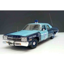 AutoWorld Dianomi Autoworld 1:18 Ölçek 1974 Dodge Monaco Police ( Diecast Metal Model)