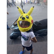 Çocuk Pikachu Kask Çocuk Kask Pika Kask Açık Çocuk Kaskı