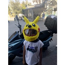 Çocuk Pikachu Kask Çocuk Kask Pika Kask Açık Çocuk Kaskı