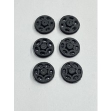 Plastik Çıtçıt / Siyah  / 1,8 cm / 6 Lı Set