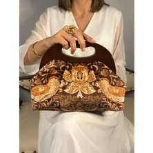 Jophiel Ramaela - William Morris Design, Ahşap Burslu Çanta, Clutch, El Çantası, Kol Çantası, Omuz Çantası, Çanta