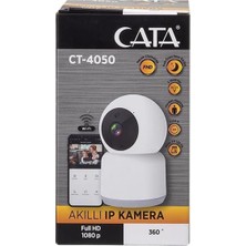 Cata CT-4050 Gece Görüşlü Akıllı 360° Dönebilen Güvenlik Ip Kamera Wifi Full Hd 1080P Tuya Smart Life Destekli