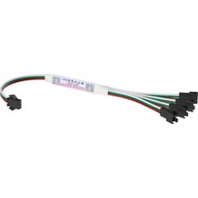 Hazar LED 4'lü Pixel Çoklayıcı Amplifier WS2811-WS2812B Piksel Şerit Bağlantı Adaptör Çoğaltıcı Dağıtıcı Birleştirici Kablo 5-24V