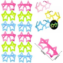 Periboia Fosforlu Yıldız Glow Parti Gözlüğü (12 Adet)