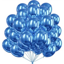 12INC Büyük Boy Aynalı Krom Balon Yüksek Kalite 60 Adet