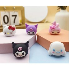 Kuromi ,hello Kitty Figürlü 5 Li Silgi Seti