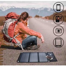 Keseroğlu Solar 21KAMP Güneş Panelli USB Girişli Katlanabilir Güneş Enerjili Şarj Cihazı
