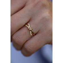 Yenigün Kuyumculuk 14 Ayar Altın Ince Aşk ve Şans Düğümü Yüzük