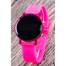 Saattino Fuşya Renk Kız Çocuk Saati LED Watch Hediye Bileklik Kol Saat ST-304313