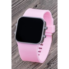Saattino Trend Model Pembe Renk Silikon Kordonlu LED Kadın Genç Kız Kol Saati ST-304322