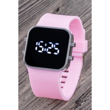 Saattino Trend Model Pembe Renk Silikon Kordonlu LED Kadın Genç Kız Kol Saati ST-304322