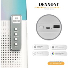 G-Technology Çok Fonksiyonlu Bluetooth Hoparlör: DX-1502BT 8W Rgb Işıklı Taşınabilir Ses Sistemi ve Işıldak