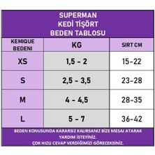 Kemique Mavi Superman Kedi Tişörtü Kedi Kıyafeti Kedi Elbisesi