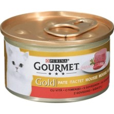 Gourmet Purina Kıyılmış Sığır Etli Yetişkin Kedi Konservesi 85 gr