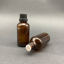 Ziylan Ambalaj 100 ml Kahvrengi Şişe, İçten Damlalıklı Kapak,12 Adet Siyah Da mlatmalı Kapak, Esans Şişesi, Boş Şişe, Aroma Şişesi