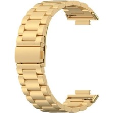 Ekoodukkan Huawei Watch Fit 2 Uyumlu Paslanmaz Çelik Metal Kordon Kayış