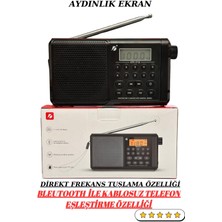 Dijital Bluetooth Kablosuz Bağlanılabilir Ekranlı Işıklı Fm Nostaljik Radyo Videolu Ürün