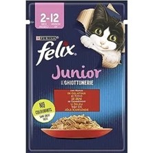 Felıx Sensations Junior Taze Jöle İçerisinde Sığır Etli Yavru Konserve Kedi Maması 85 gr