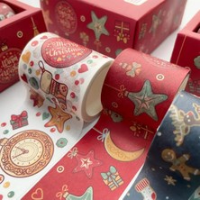 Xmas Washi Tape / Yılbaşı Temalı Kağıt Bant 8 Adet Özel Kutusunda