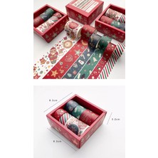 Xmas Washi Tape / Yılbaşı Temalı Kağıt Bant 8 Adet Özel Kutusunda