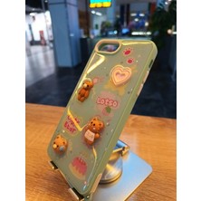 Lucek Cases Iphone 7 Plus/8 Plus Uyumlu Kabartma Figürlü Darbe Korumalı Kapak Little Bear Kılıf