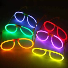 3 Adet Vıp Deluxe Kalite Glow Gözlük Neon Gözlük Işıklı Gözlük Fosfor Gözlük Vıp Glow Stick Gözlük