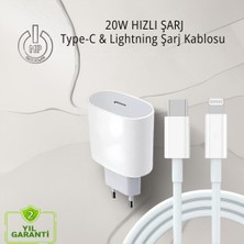 Orjinal 20W Üreten Pd Hızlı Şarj Cihazı ve Type-C & Lightning Şarj ve Kablosu Birlikte (1m)/Tanıtım Amaçlı -Sınırlı Sayıda/Tüm  Lightning  Serilere Uyumlu /Video İzle