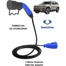 Bemis - Ssangyong Elektrikli Araçlardan Güç Alın: V2L Adaptör (3 Metre Uzatmalı)