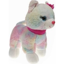 Pelüş Sesli Kedi Pembe Tokalı Halley 62340 30CM