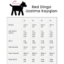 Red Dingo Dreamstream Desenli Köpek Uzatma Tasması Turkuaz 12 mm