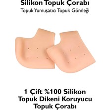 Jiyu Silikon Topuk Gömleği Çatlak Koruyucu Topuk Yumuşatıcı Ten Rengi 1 Çift  Silikon