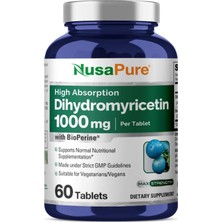 Nusapure Dihydromyricetin (Dhm) + Bioperine 1,000mg 60 Veggie Tablets. Usa