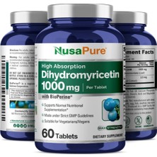 Nusapure Dihydromyricetin (Dhm) + Bioperine 1,000mg 60 Veggie Tablets. Usa