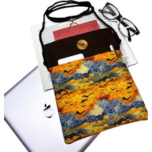 Askılı - Kitap / Tablet / Ebook Çantası – Çıkarılabilir Askı ( Van Gogh Tabloları Kolaj )