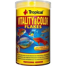 Tropical Vitality Color Flakes Tropikal Balıklar Için Renklendirici Pul Balık Yemi 250 ml 50 gr