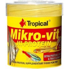 Tropical Mikro-Vit Hı-Protein Yavru Balıklar Için Yüksek Proteinli Balık Yemi 50 ml 32 gr