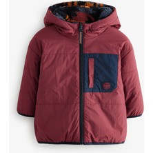 Next Baby Bordo Kırmızı - Tersine Çevrilebilir Çift Taraflı Borg Jacket