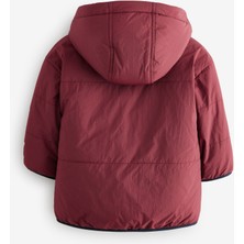 Next Baby Bordo Kırmızı - Tersine Çevrilebilir Çift Taraflı Borg Jacket