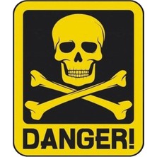 TSC Danger Tehlike Sticker Araba, Motorsiklet, Araçetiketcam Sticker 19CM
