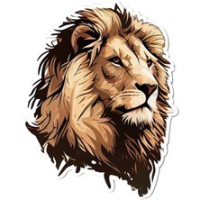 TSC Orman Kralı Aslan Sticker Araba, Motorsiklet, Araçetiketcam Sticker 19CM